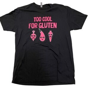 Next Level Apparel Graphic Tee‎ Too Cool For Gluten Women's Size XL